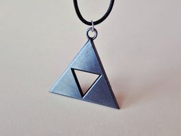 Collier Zelda Triforce Métal Argenté avec Chaîne