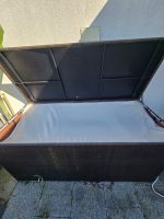 Gartenbox braun wetterfest mit Auflagenbox Grösse L