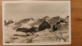 Winter Karte Brüggerhorn Hütte Arosa um 1930