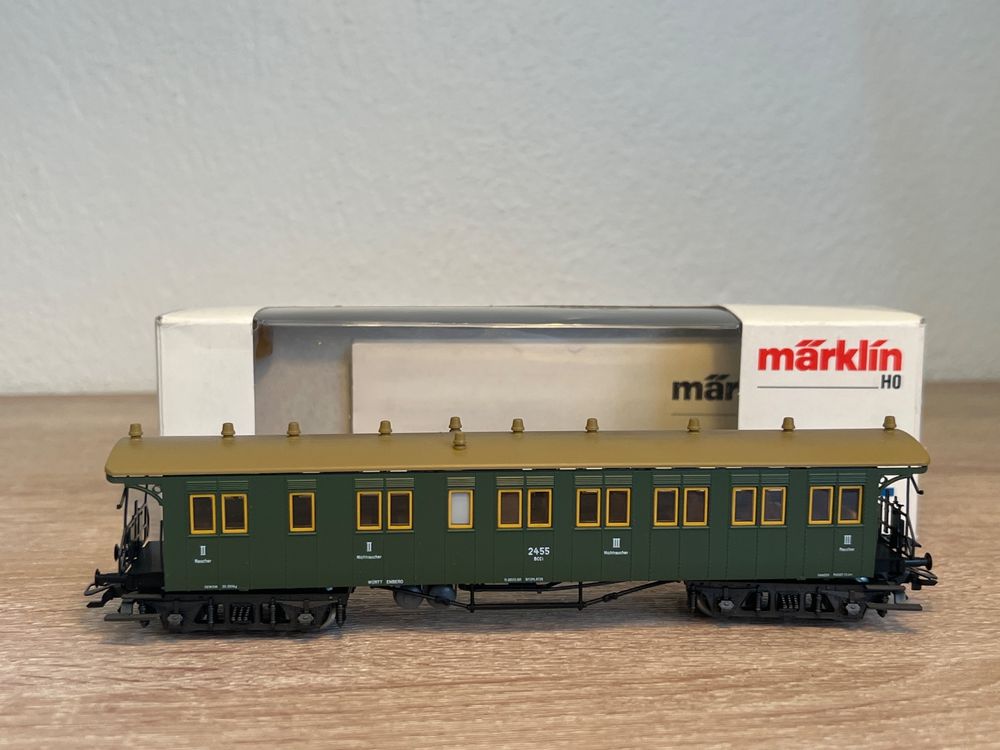 Voiture De Train Märklin 4210 Verte (voiture Passagers HO, Occasion Allemagne)