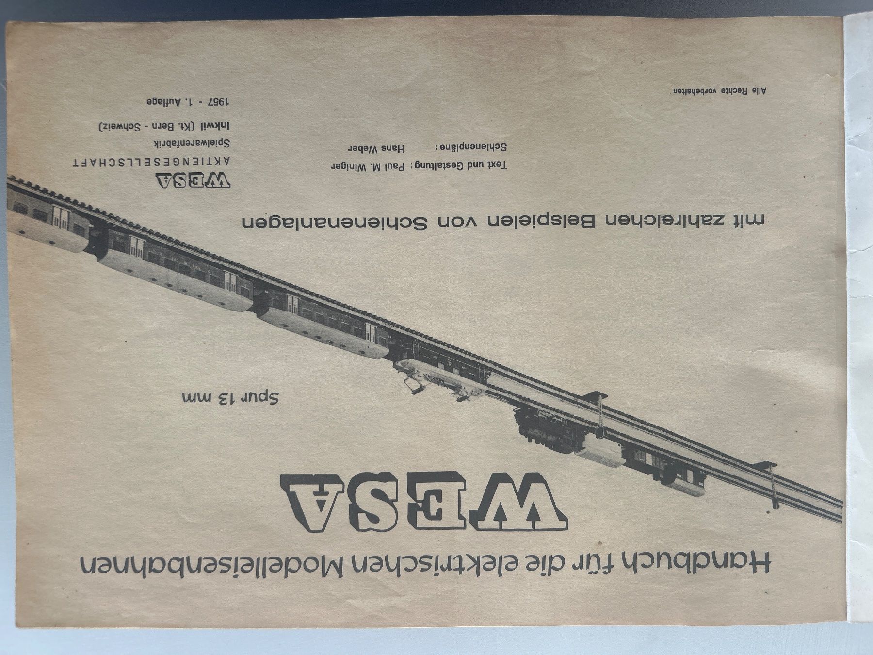 Wesa Modellini di ferrovie: WESA 60gerJahre SPUR 13mm – Usato da Steffisburg venduto da Timeshoper 6