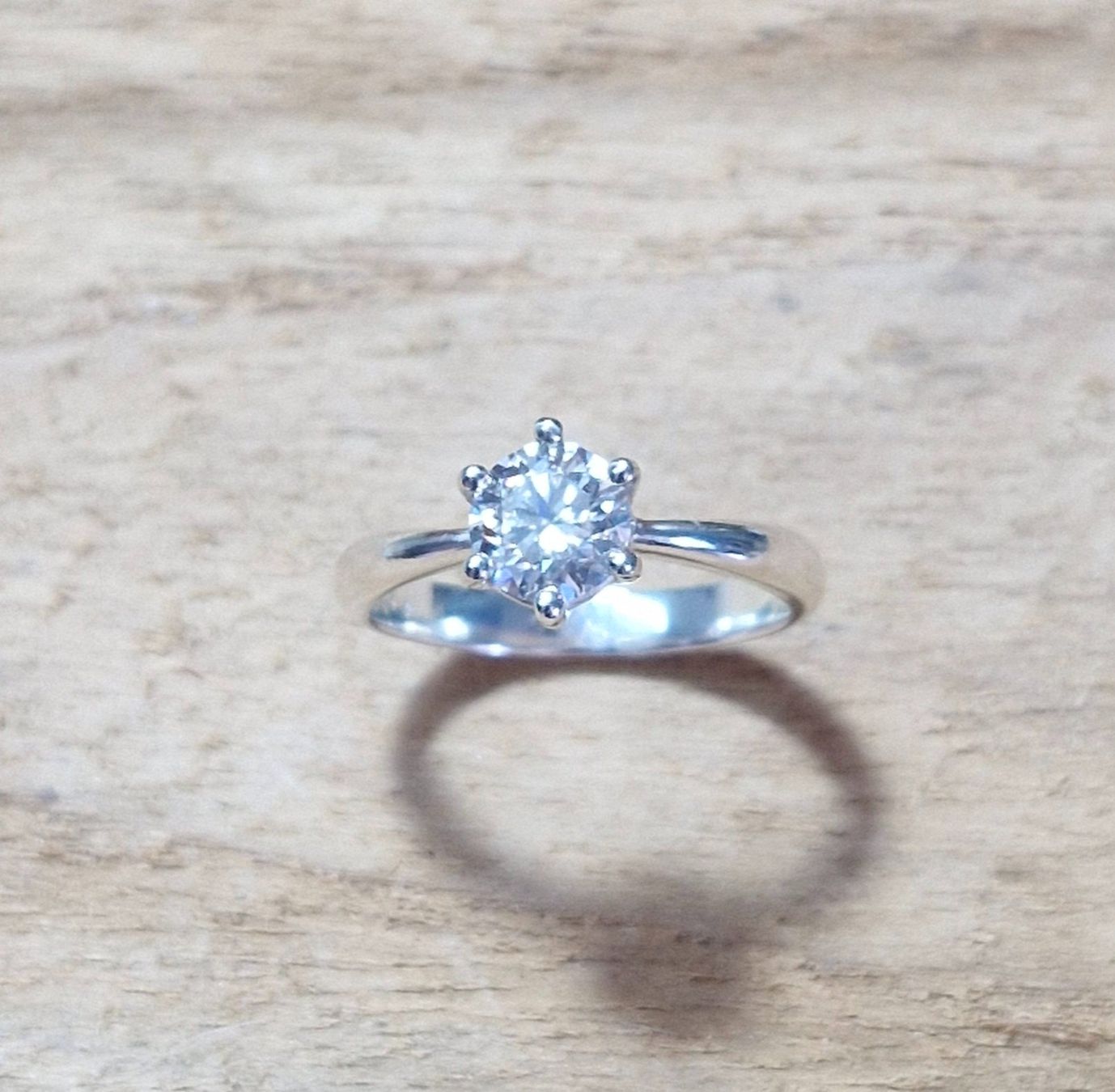 Anelli: Moissanite Solitaire Ring Silber 925 – Nuovo e nell'imballaggio originale da Zürich venduto da GOS08 4