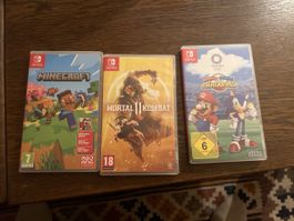 Switch Game Bundle: Minecraft, Mortal Kombat 11,MS olympic