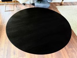 Runder Mocca Esstisch Eichenholz massiv 153 x 73cm