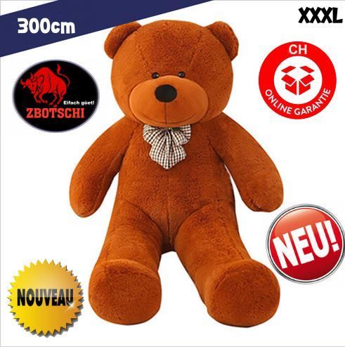 Ours en peluche géant - Jusqu'à 2 mètres de hauteur - Idée cadeau / Déco