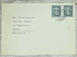 CL02 Enveloppe + Timbre Suisse 1946