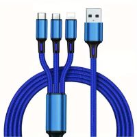 3in1 Ladekabel Nylon USB Typ-C Micro iPhone Handy