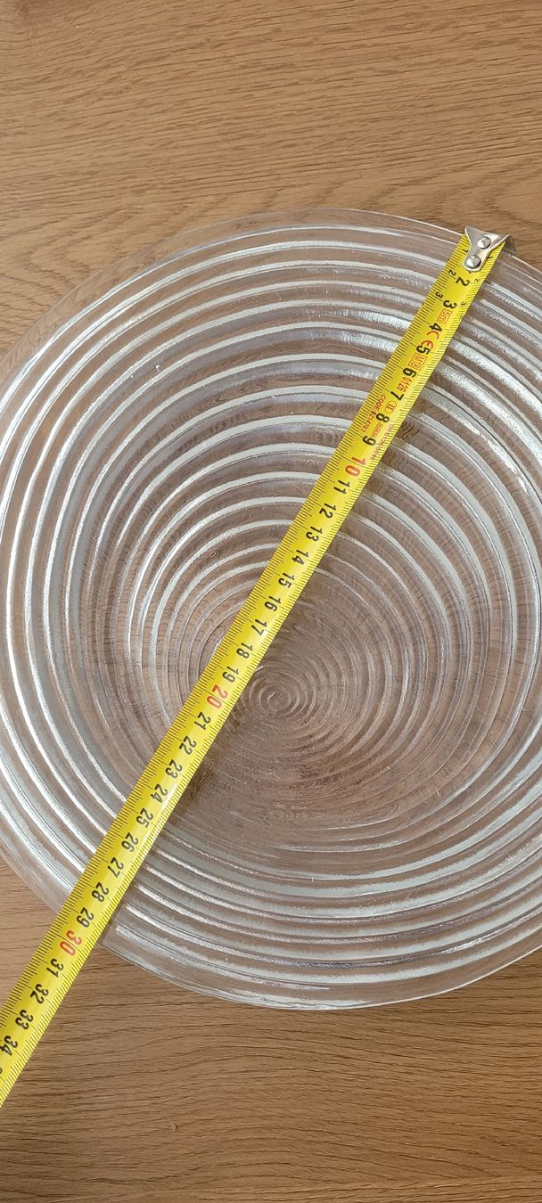 Piatti: 2er Set Glasteller Spiral-Design ca 30cm Durchmesser – Nuovo (secondo la descrizione) da Emmenbrücke venduto da gatasalvache 3