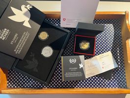 Gold und Silbermünze «175 Jahre Bundesverfassung»