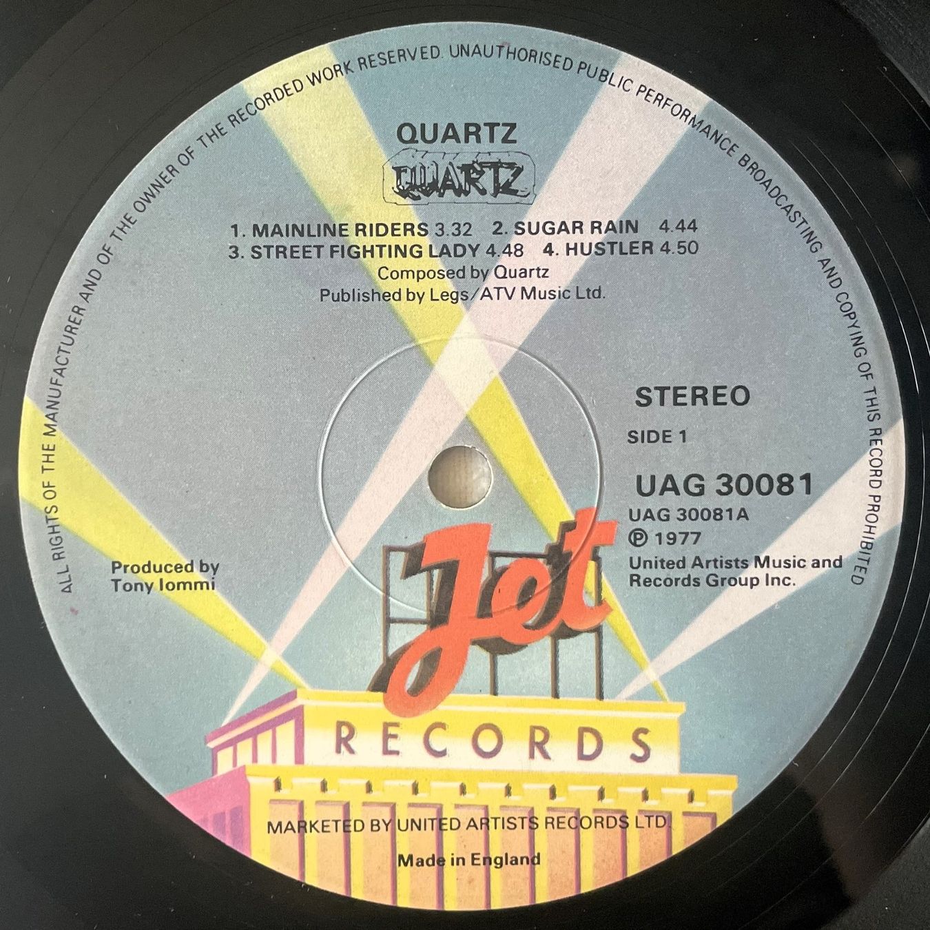 Dischi in vinile: Quartz - Quartz - LP - 1977 - OIS - First Press - Jet Record – Usato da Uster venduto da Zardodel 4