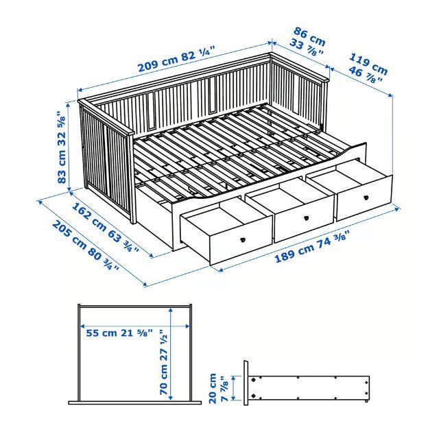 Ikea Letti: Ausziehbett Hemnes von IKEA – Usato da Steinhausen venduto da gau_8x9v 6
