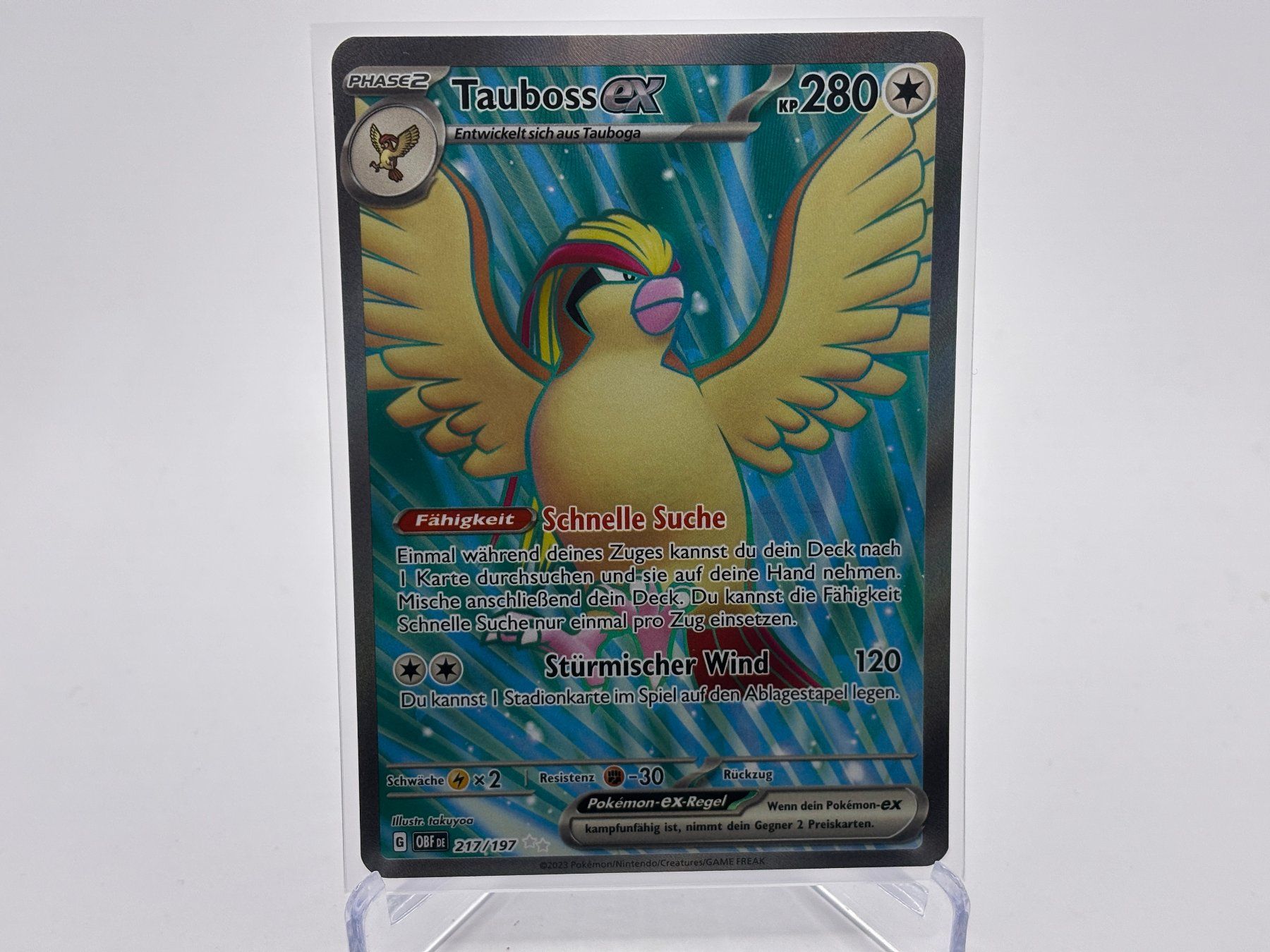 Pokémon Carte collezionabili: Obsidianflammen - Tauboss ex  (OBF 217) - DE – Nuovo (secondo la descrizione) da Allschwil venduto da Bullach