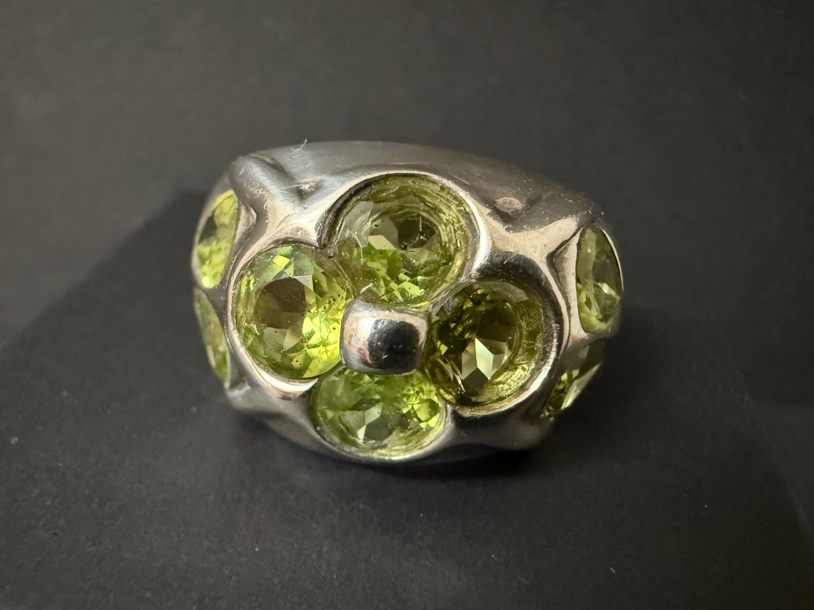 Anelli: Silber Ring mit Peridot 800 – Usato da Spiegel b. Bern venduto da Rogger72