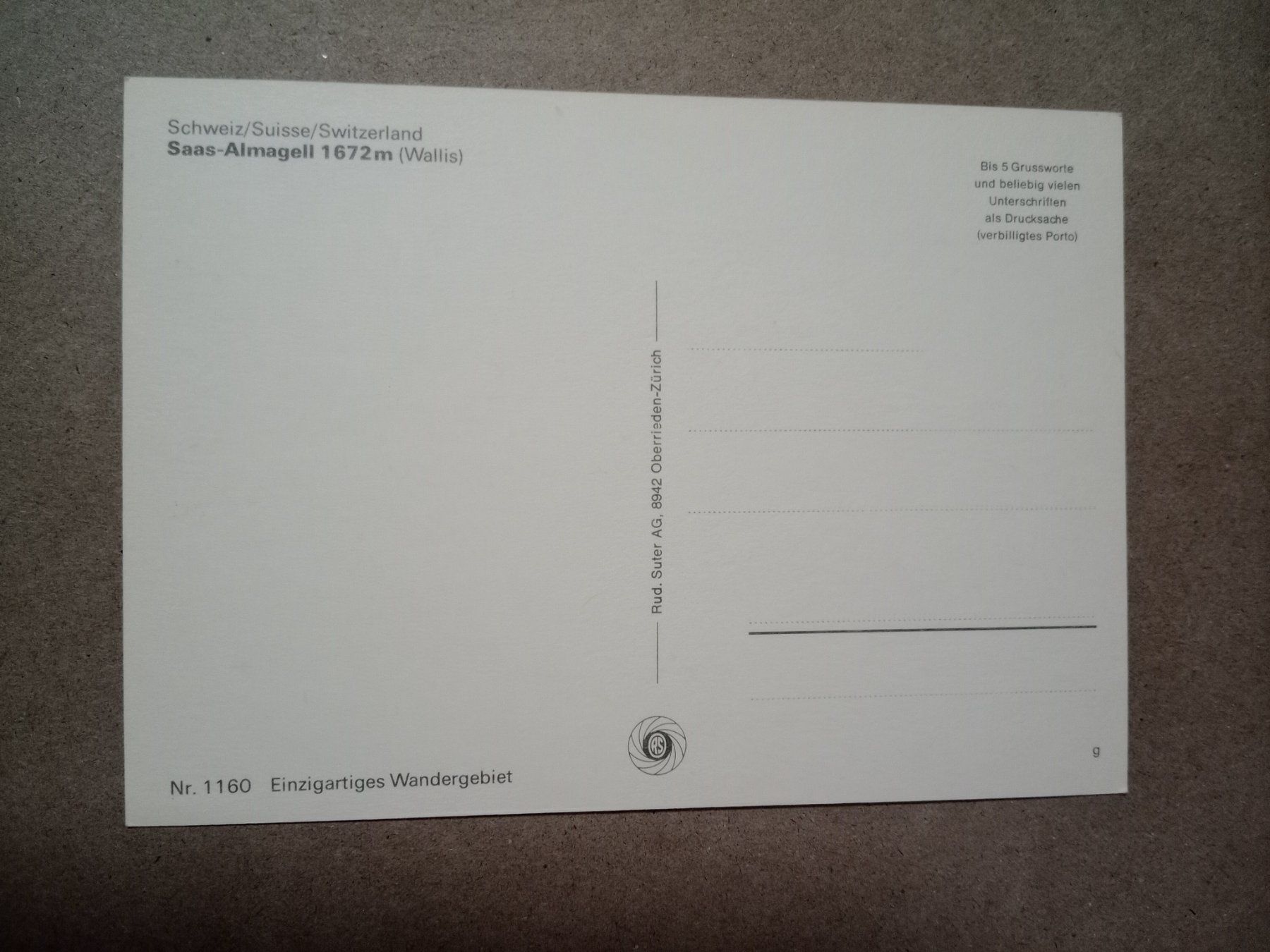 Cartoline postali: Saas-Almagell Wallis mehrbildrig – Usato da Küttigen venduto da Melisch1000 1