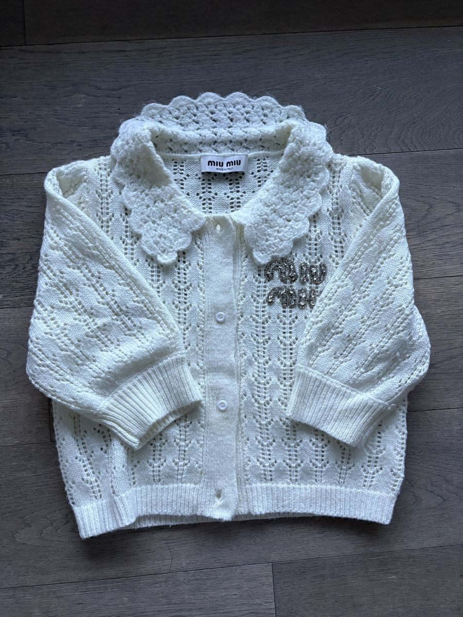 Miu Miu Top: Wool Miu Miu White Knit Top – Usato da Nyon venduto da My_wardrobe 6