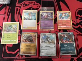 Lot de 7 cartes Pokémon diverses bon état