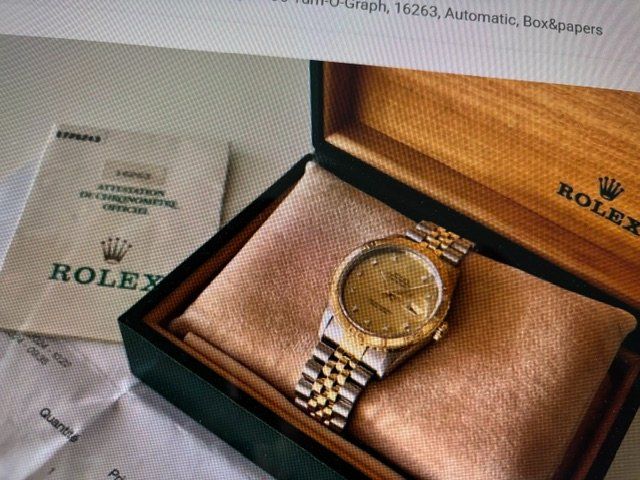 Rolex Uhren: ROLEX Datejust 36 Turn-O-Graph, 16263, Automatic, Box&papers – Gebraucht aus dübendorf von Kugel7.25 2