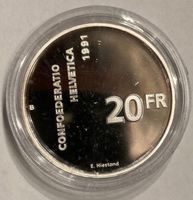 20 Franken Silbermünze 1991