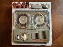 Miny 2301 Vintage-Tonbandgerät 1965 mit Mikrofon & OVP