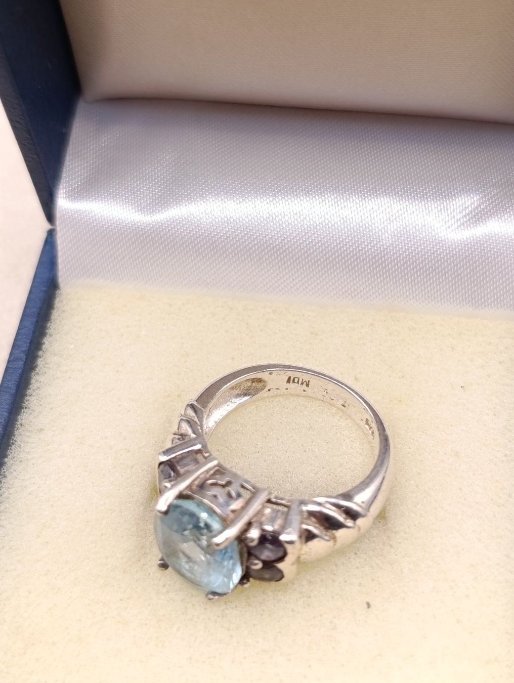 Anelli: Vintage 925er Silber Ring mit Aquamarin und Markasiten Top – Usato da Steffisburg venduto da 1.Schmuckschatulle 6