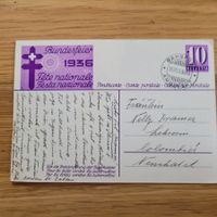 GS Karte Bundesfeier 1936 Bahnpost Neuchâtel
