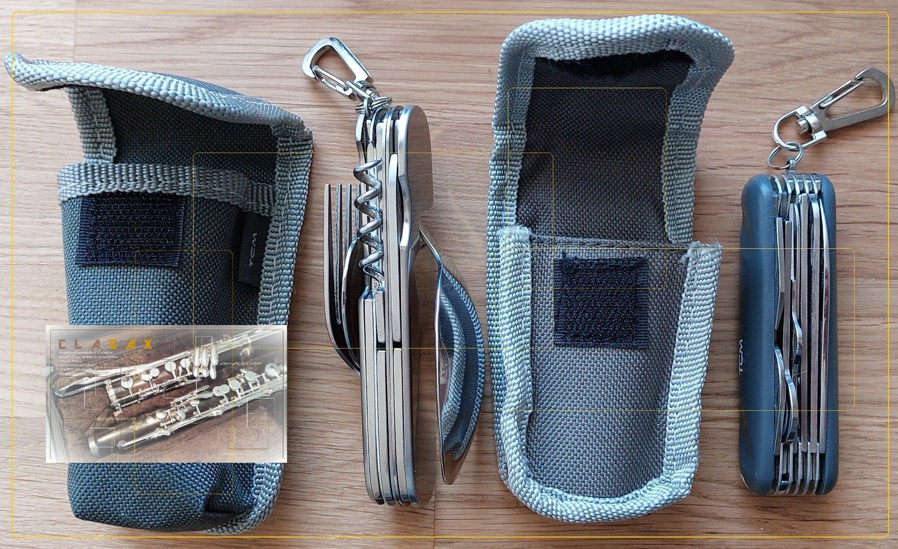 Coltelli tascabile: TCM Picknickset / Multitool / Sackmesser – Nuovo e nell'imballaggio originale da Rotkreuz venduto da CLASAX