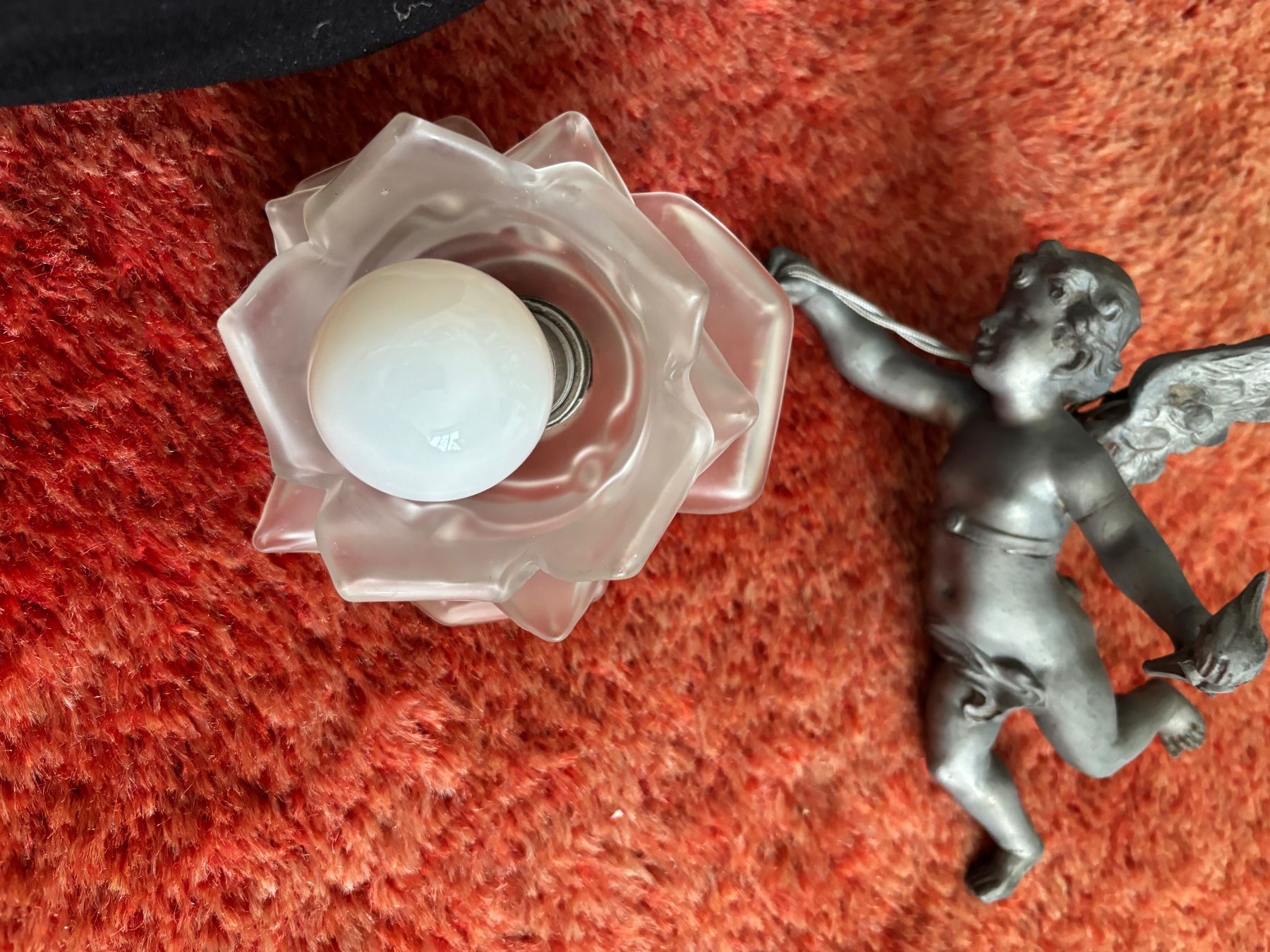Lampade: Antike Hängelampe mit Engel – Usato da Basel venduto da met_d6zt