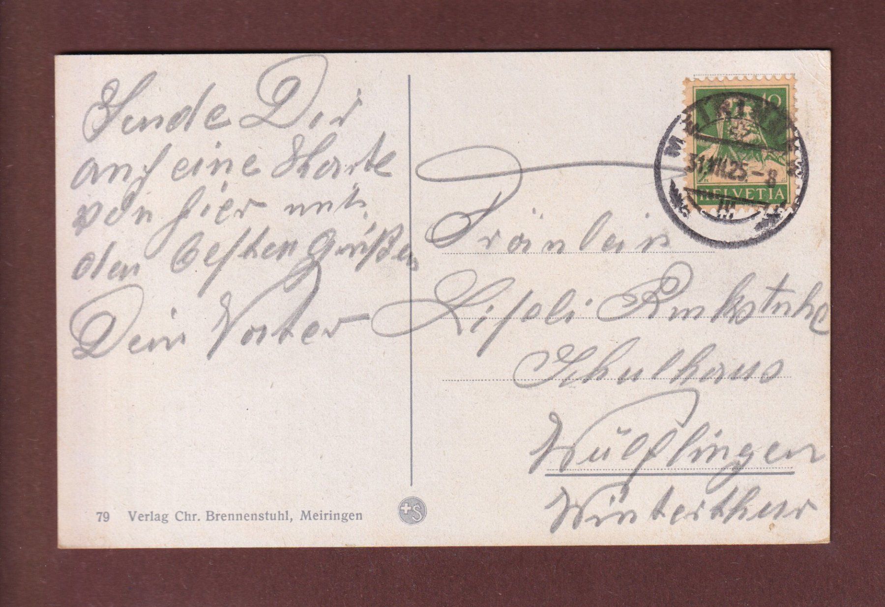 Ansichtskarten: MEIRINGEN gegen die Grimsel - 1925 – Gebraucht aus Pully von nicecards-shop 1