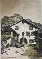 Künstlerkarte F. Dehm, Ragaz - Partie aus Ragaz
