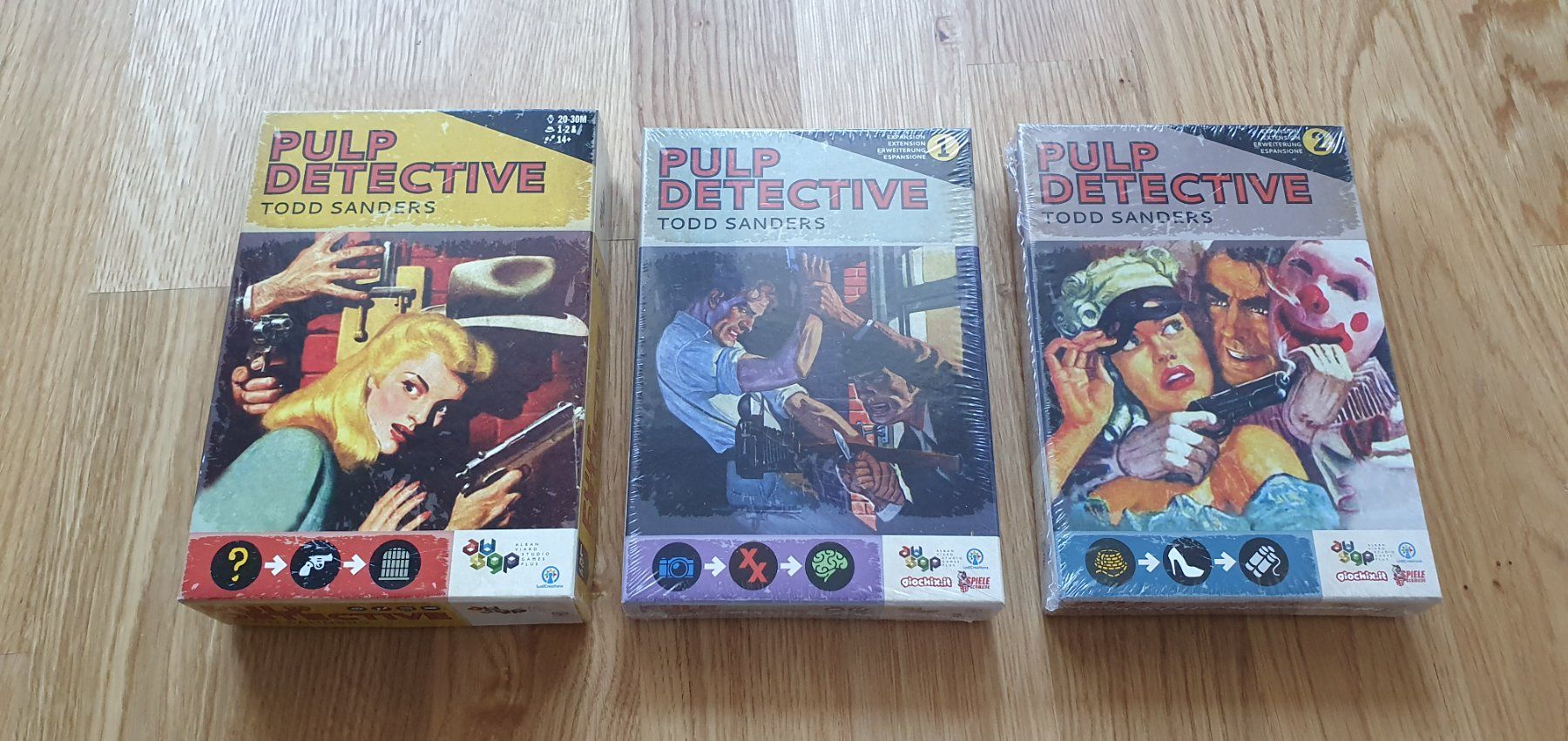 Spiele: Pulp Detective + 2 extensions (Kickstarter edition) – Neu und originalverpackt aus Puidoux von Svreber