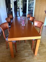 Esstisch-Set Kirschbaumoptik, 220cm, 8 Stühle