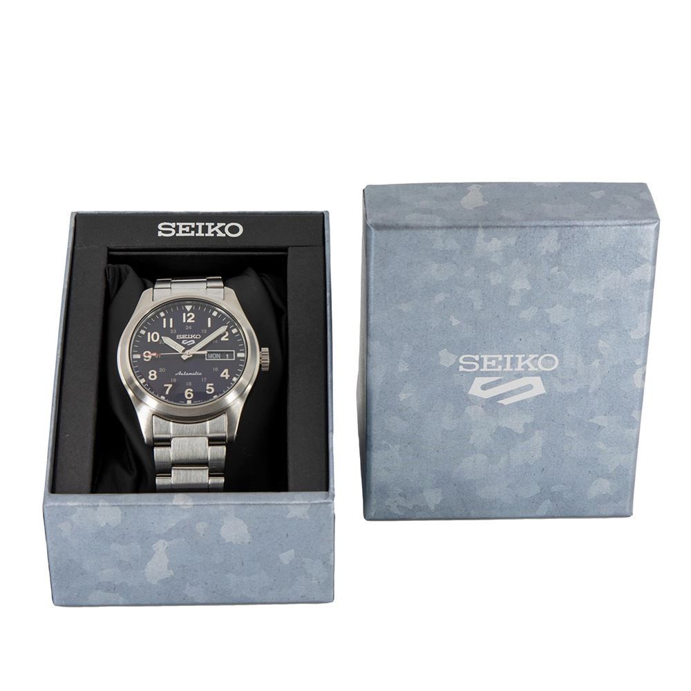 Seiko Orologi: Seiko SRPG29K1 5 Sport Blue Dial – Nuovo (secondo la descrizione) da Schindellegi venduto da harveystore 6