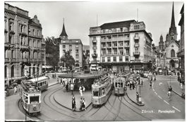 Zürich - Stadt - Paradeplatz - Trams - Savoy Hotel - um 1930