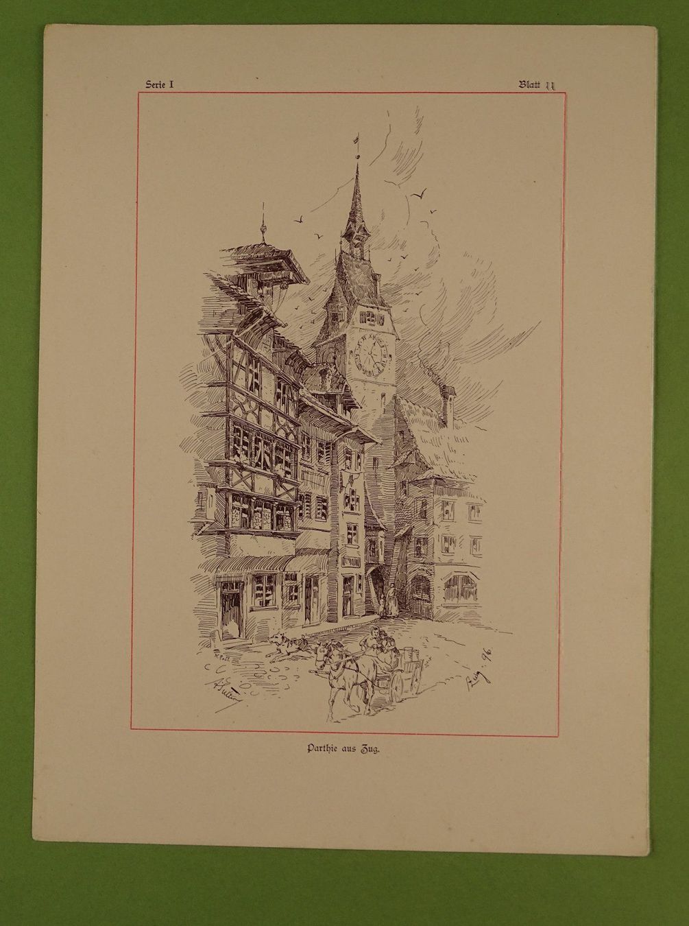 Ansichtskarten: ZUG, ZINKÄTZUNG 1897 – Gebraucht aus Grüningen von Kartensammler 1