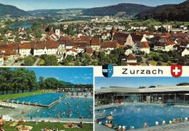 ASK Alte Ansichtskarte Zurzach - Badi & Thermalbad, Top!