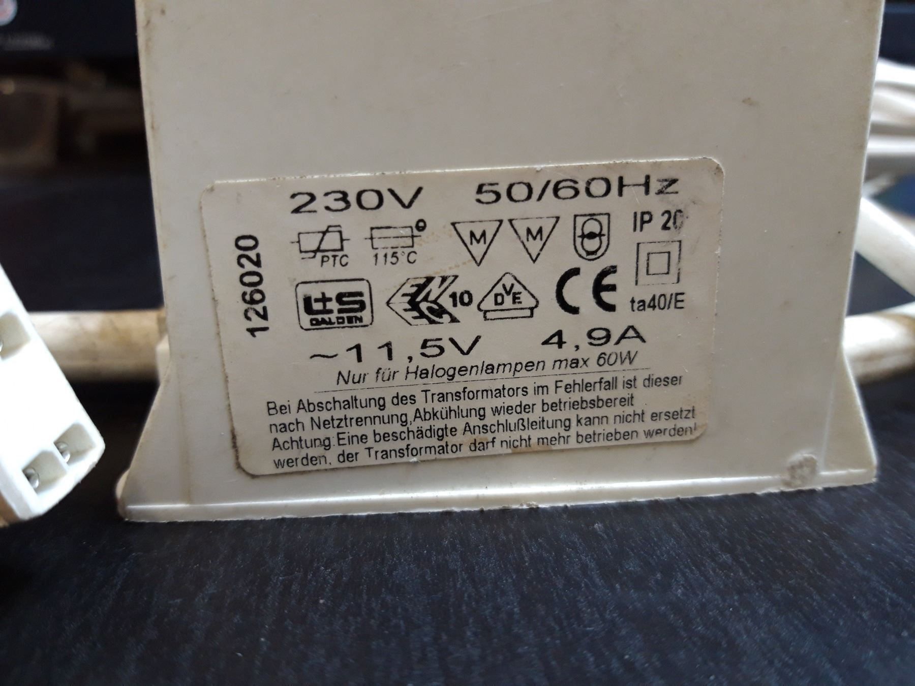 Caricabatterie: Transformateur 11,5V 4,9A – Usato da Bionnens venduto da Meg011 1