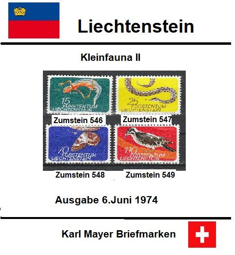 Alle Briefmarken: Kleinfauna II                          Ausgabe Liechtenstein – Neu (gemäss Beschreibung) aus Castiel von mc2017
