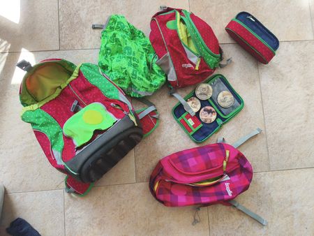 Ergobag Schultaschen Set Rucksack Mäppchen Turnbeutel Sommer