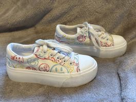 Sneaker, Yourturn Plateau, Gr. 30, mit Smiley Print