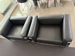 Le Corbusier Cassina LC3 Zwei Sessel Leder
