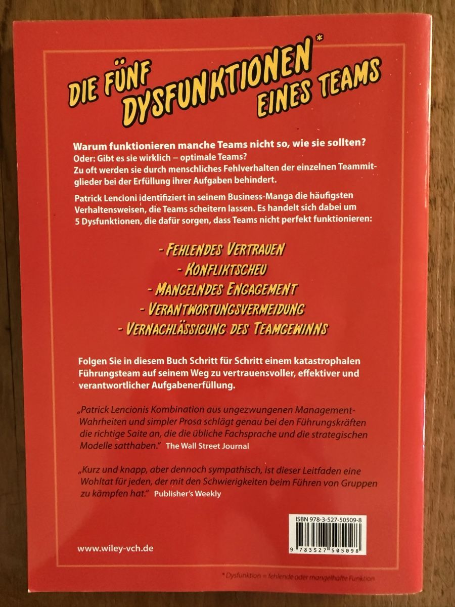 Fumetti: Die 5 Dysfunktionen eines Teams - Manga - Patrick Lencioni – Usato da zürich venduto da greenmodul 1