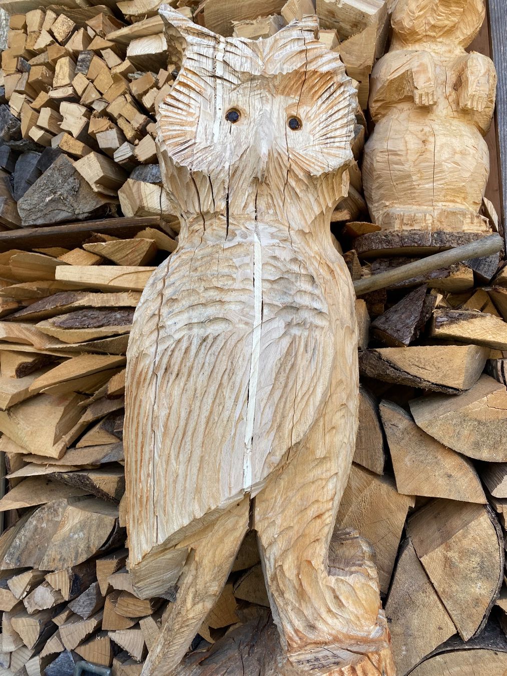 Articoli in legno: Eule aus Buchenholz – Usato da Wiesendangen venduto da argon03 4