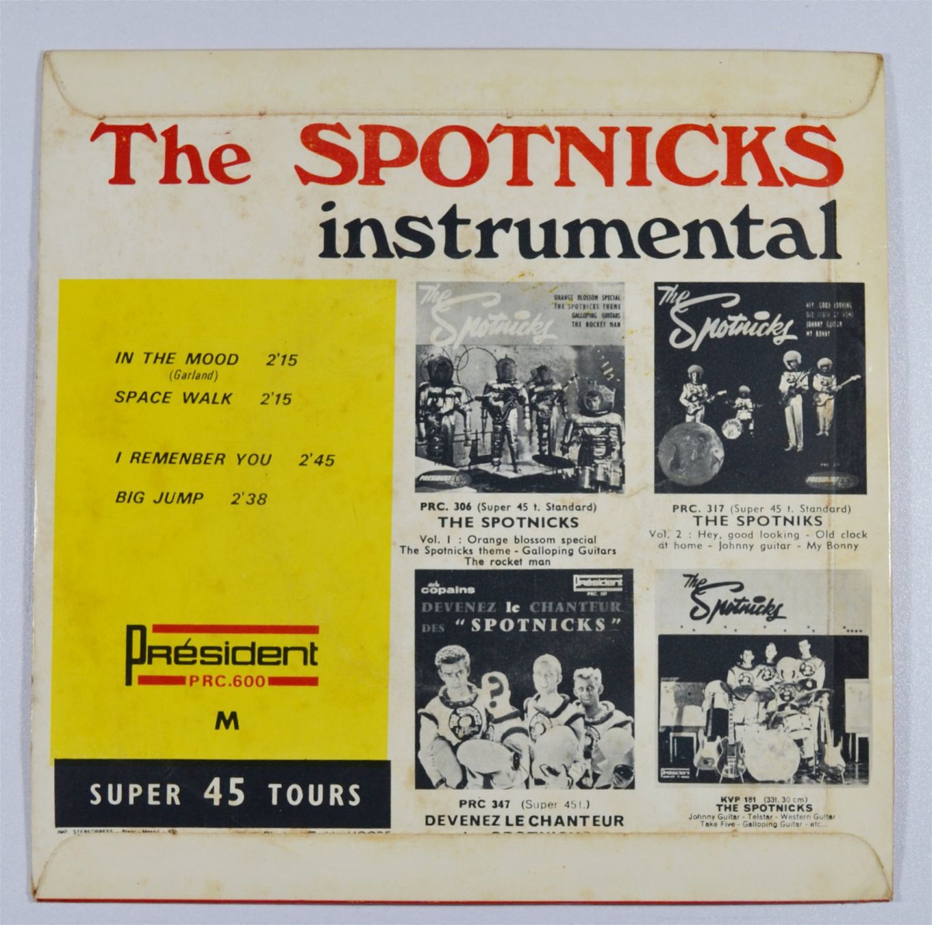 Dischi in vinile: EP: THE SPOTNICKS - In The Mood / Space Walk +2 – Usato da Frenkendorf venduto da Yard-Sale-2000 1