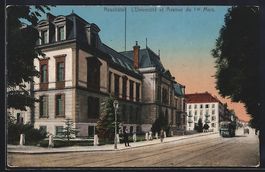 Neuchatel, L'Universite et Avenue du 1er