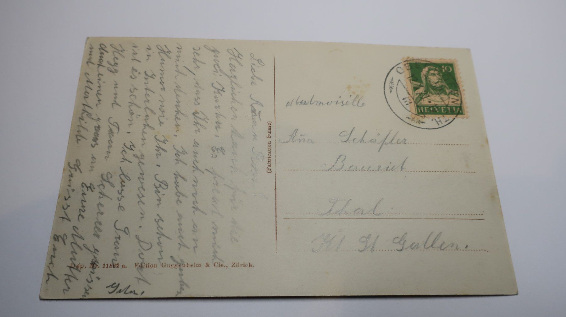 Ansichtskarten: Hilterfingen  1921 – Gebraucht aus Cormoret von Pascalll2001 4