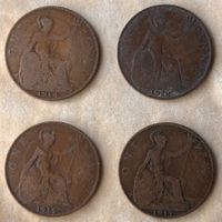 Lots, One Penny GB Sitzende Britannia