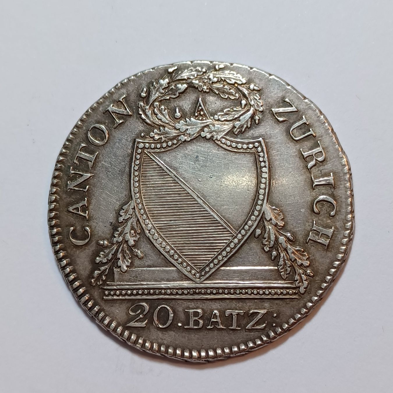 Tutti le monete: 20 Batzen 1826 Zürich – Usato da Pfäffikon ZH venduto da Schweizer_Muenzen