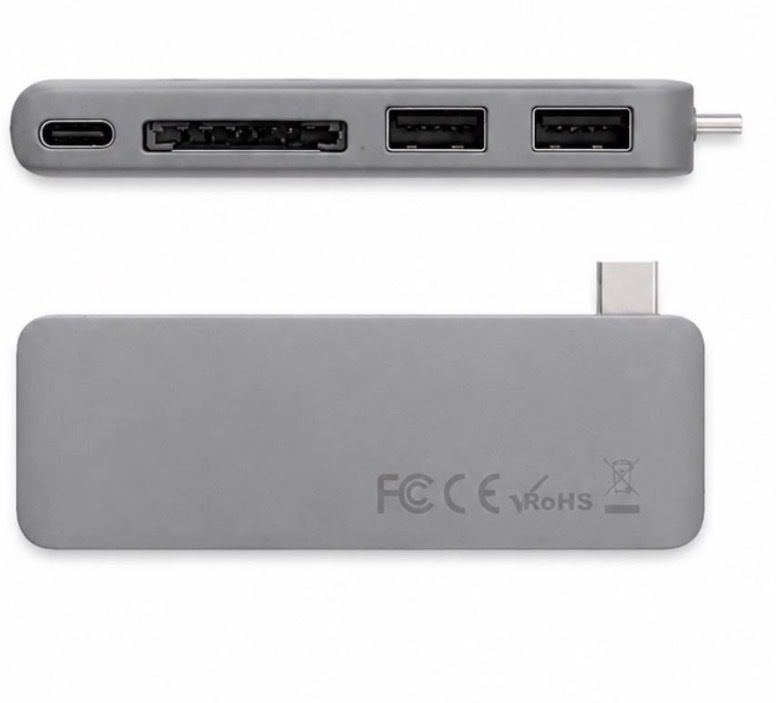 Hub & Switch: USB C Hub 3 Ports USB-A SD Card Reader Grau – Usato da Willisau venduto da aid_v56b