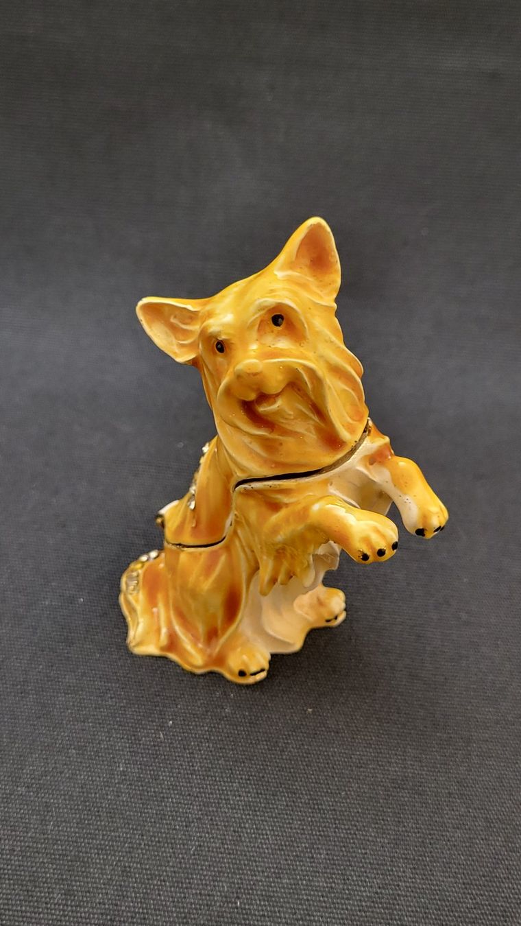 Statuette: Emailliertes Döschen HUND – Usato da Basel venduto da spinne02 1