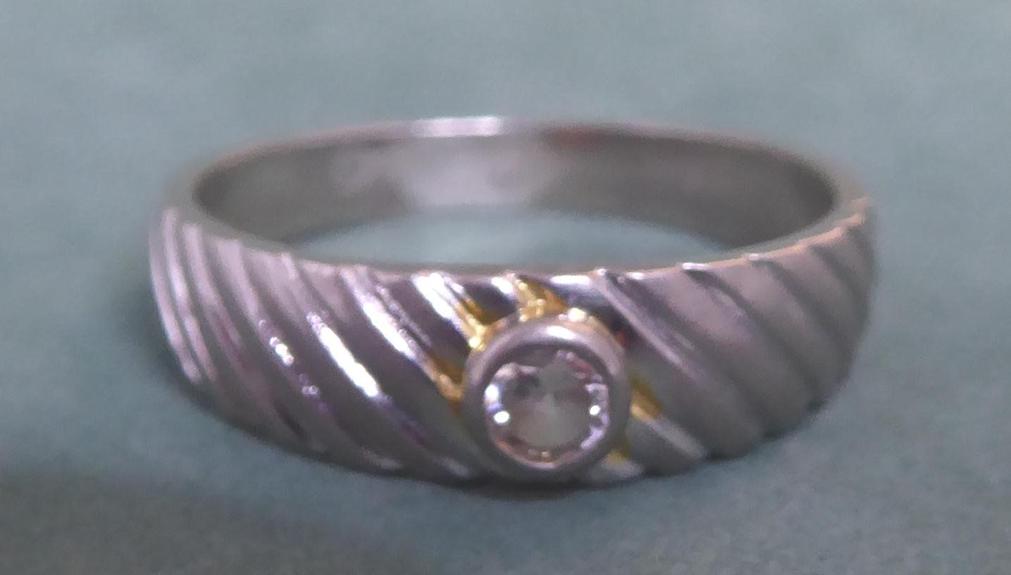 Ringe: Ring 800 Silber mit synthetischem Steinchen vor 1988 – Gebraucht aus Muri AG von silvermouse007 2